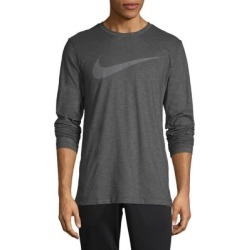 T-shirt d'entraînement à manches longues en mélange de coton