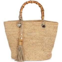 Savannah Bay Medium Bamboo Raffia Bag