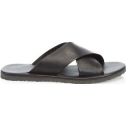 COLLECTION Leather Cross Strap Sandals