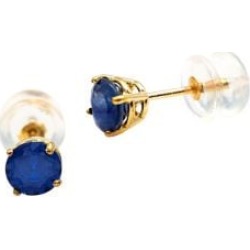 Boutons d'oreilles en or jaune 10 ct avec saphir de septembre