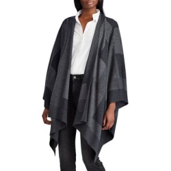 Cardigan en mélange de coton à carreaux