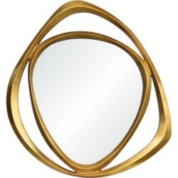 Miroir mural triangulaire avec cadre Goldie, collection Modern Glamour