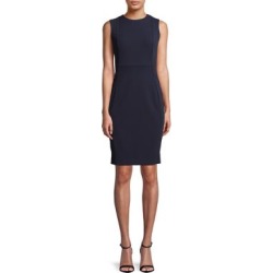 Robe fourreau en crêpe et néoprène sans manches