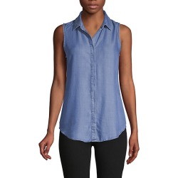 Sleeveless Chambray Top