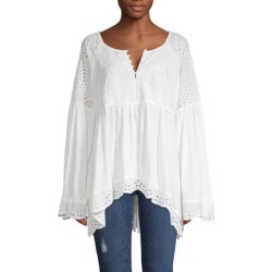 High-Low Eyelet Top