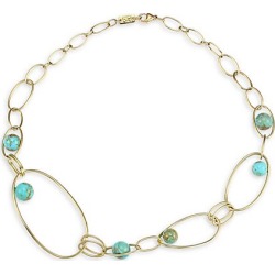 Ippolita Women's Nova 18K Yellow Gold & Gold Matrix Turquoise Links and Beads Necklace - Gold