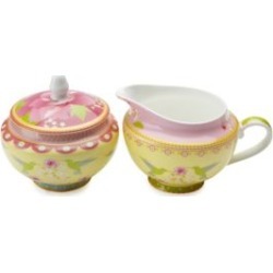 Antoinette Two-Piece Bone China Sugar and Creamer Set