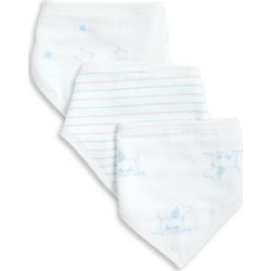 Baby Boy's 3-Pack Puppy Cotton Bandana Bib Set