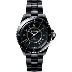J12 Black Ceramic & Stainless Steel Calibre 12.1 Bracelet Watch