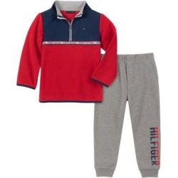 Ensemble chandail et pantalon en mélange de coton molletonné pour bébé garçon, 2 pièces