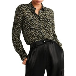 Military-Print Long-Sleeve Shirt