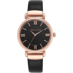 Montre rose dorée avec cristaux Swarovski et bracelet en cuir