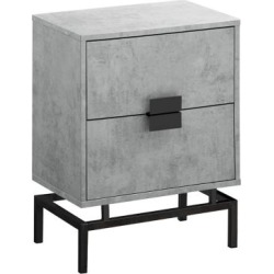 Table d'appoint grise et noire, 61 cm