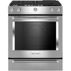 KSGB900ESS 6.5 cu. ft. Slide-In Gas Convection Range with Even-Heat True Convection- Stainless Steel