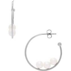 Anneaux d'oreilles à perles d'eau douce de 5,5 à 6 mm