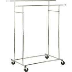 Dual Collapsible Steel Garment Rack
