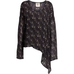 Ani Star Print Draped Blouse