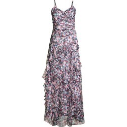 Parker Black Women's Barcelo Floral Ruffle Gown - Painterly - Size 0