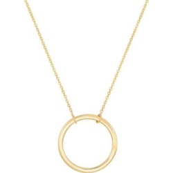 Collier à pendentif circulaire en or 10 ct