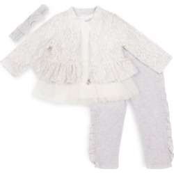 Baby Girl's 4-Piece Cotton-Blend Baby Gift Set