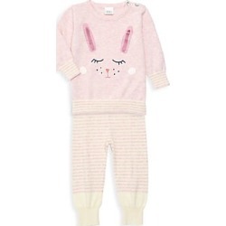 Egg Baby Baby Girl's Nova Sweater & Sweatpants Knit Set - Pink - Size 12 Months