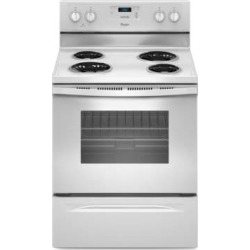 YWFC150M0EW - Cuisinière autonome électrique à profondeur de comptoir blanche de 4,8 pi³ avec très grand hublot