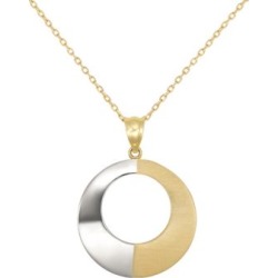 Collier à pendentif en or 10 ct deux tons