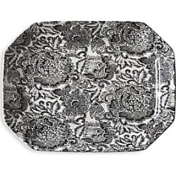 Ralph Lauren Burleigh Faded Peony Rectangular Tray - Black
