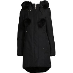 Moose Knuckles Women's Stirling Fox Fur-Trim Parka - Black - Size Small