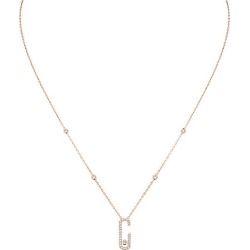 Messika Women's Messika By Gigi Hadid Move Addiction 18K Rose Gold & Diamond Pavé Pendant Necklace - Pink Gold