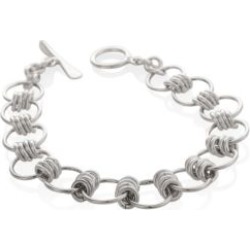 Bracelet à maillons en anneaux en argent sterling