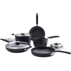 Levels 11-Piece Hard Anodized Stackable Ceramic Nonstick Cookware Set
