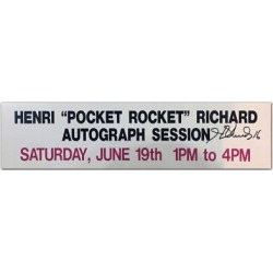 Enseigne vintage autographiée henri richard - canadiens de montréal