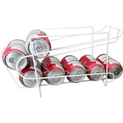 2-tier Soda Can Organizer For Refrigerator, Can Holder, Soda Dispenser, Holds 10 Cans