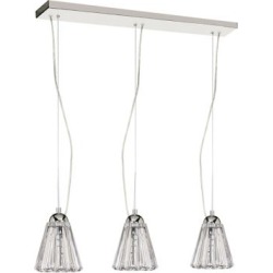 Three-Light Horizontal Crystal Pendant Light
