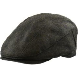 Casquette plate chinée en mélange de laine