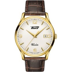 Montre analogique en acier inoxydable à bracelet en cuir