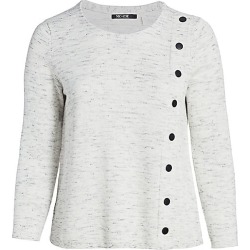 NIC + ZOE, Plus Size Women's Sign Me Up Sweater - Moondust Heather - Size 1X (14-16)