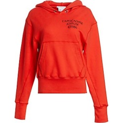 Helmut Lang Women's Logo Hack Hoodie - Lava - Size Large