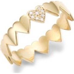 Itty Bitty Symbols 14K Yellow Gold & Diamond Heart Ring