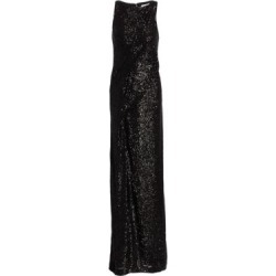 Sequin Sleeveless Twist Front Column Gown