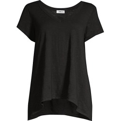 Wilt Women's Sexy Deep-V Boyfriend Cotton Tee - Black - Size Medium