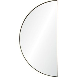 Miroir mural en forme de demi-lune avec cadre, collection Modern Glamour