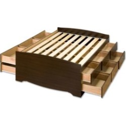 Tall Queen Captains Platform Storage Bed