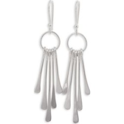 Pendants d'oreilles en forme de glaçons en éventail Silver Plate Designs