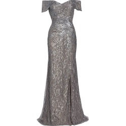 Women's Beaded Off-The-Shoulder Gown - Pewter - Size 14 found on Bargain Bro from Saks Fifth Avenue for USD $1,516.20