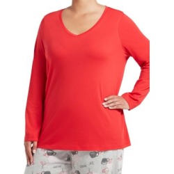 Plus V-Neck Cotton-Blend Sleep Tee