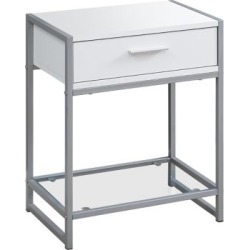 Table d'appoint grise et noire, 56 cm