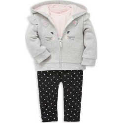 Baby Girl's 3-Piece Shirt, Hoodie & Leggings