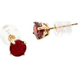 Boutons d'oreilles en or jaune 10 ct avec grenat de janvier